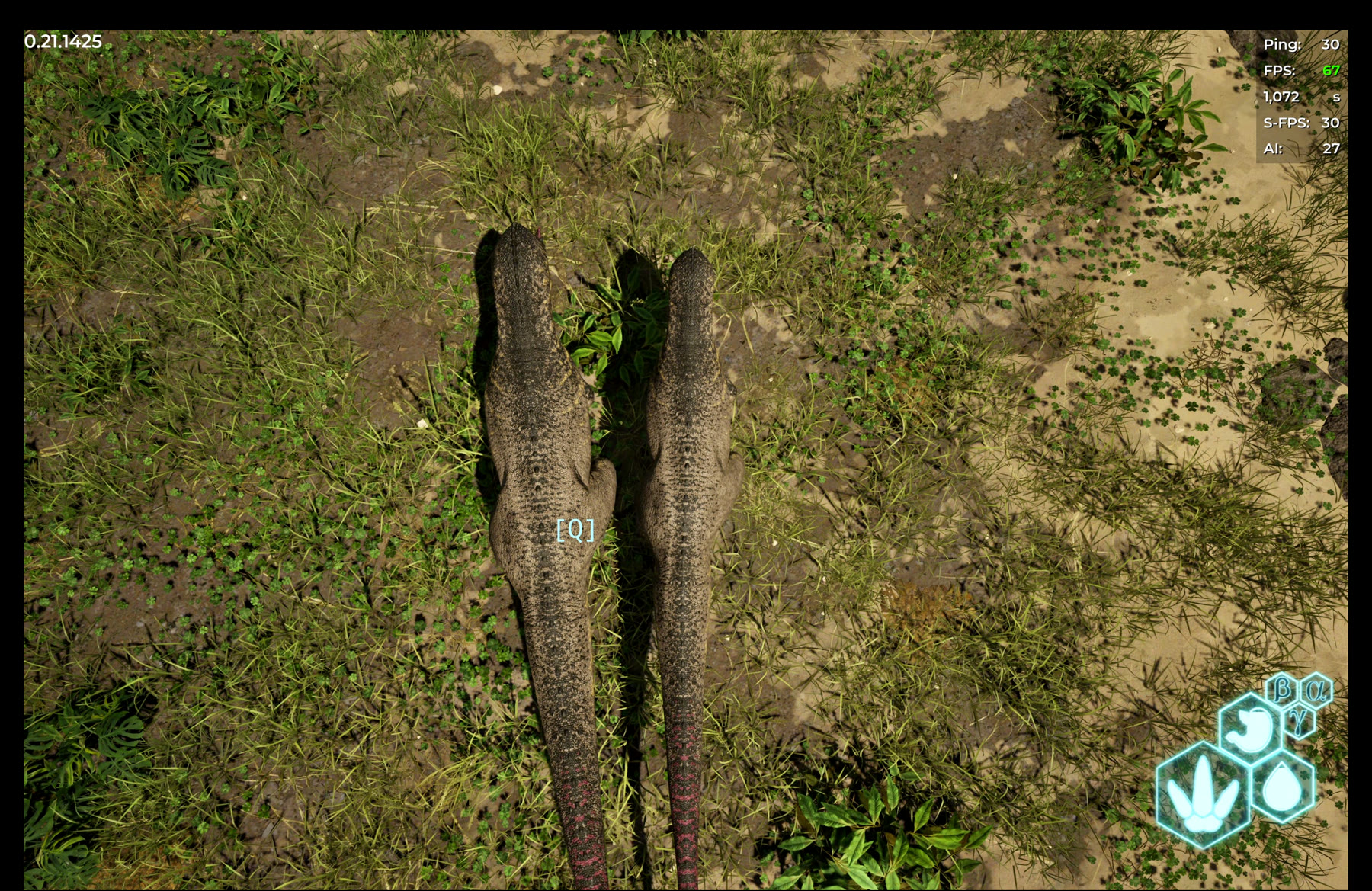 Prime versus Frail comparison — the same dinosaur shown Prime on the left and Frail on the right